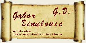 Gabor Dinulović vizit kartica